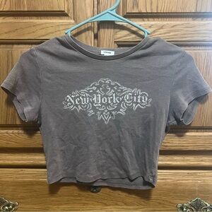 Garage Brown New York City Crop Top